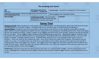 Physical Education Game: The Jumping Jack