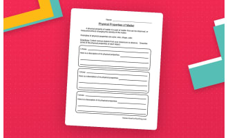 Physical Properties Matter Worksheet