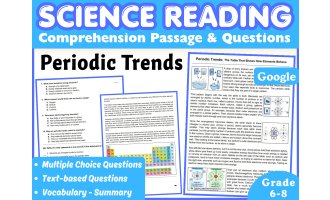 Physical Science Reading Comprehension Passage: Periodic Table (Docs)