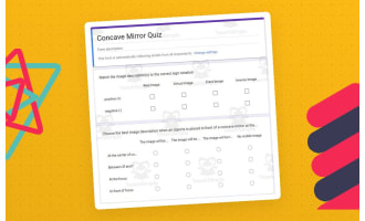 Physics Google Form Test: Concave Mirror