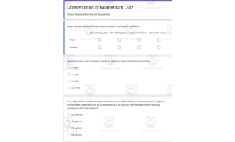 Physics Google Form Test: Conservation of Momentum