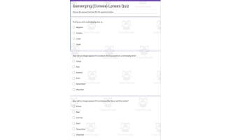 Physics Google Form Test: Converging (Convex) Lenses