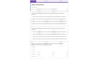 Physics Google Form Test: Wave Interaction