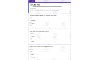 Physics Google Form Test:Circuits