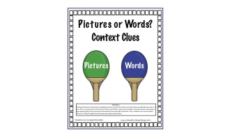 Pictures and Words Context Clues Activity