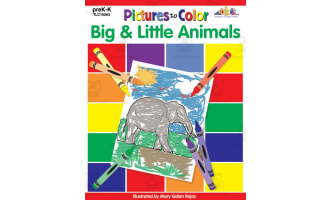 Pictures to Color: Big & Little Animals
