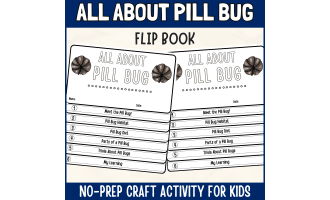 Pill Bug Flipbook crafts Roly Poly Animal Science Study writing prompt