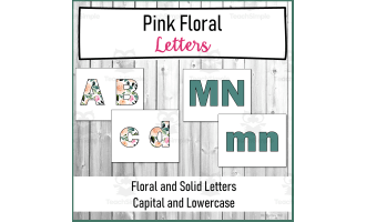 Pink Floral Letters