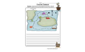 Pirate Map Skills Worksheet