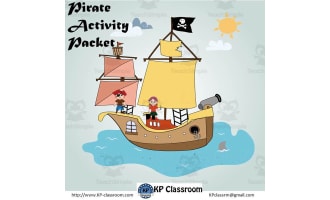 Pirates Literacy and Math Activity Packet and Worksheets