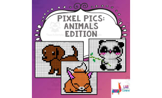 Pixel Pics Spreadsheet Activity: Animals Edition