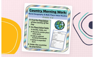 Place Value Worksheets: Country Morning Work, Country Mini Project