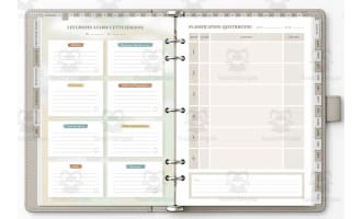 Planification- Planning sheet and weekly to-do list- French