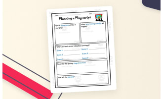 Planning a Play Script – Writing Practice Worksheet