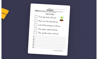 Plant a Seed Sequence Worksheet