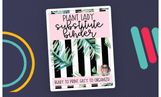 Plant Lady Theme EDITABLE Substitute Binder