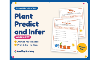 Plant Predict and Infer Worksheet – 2nd Grade Inference & Plants