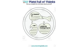 Plate Full of Thanks Activity