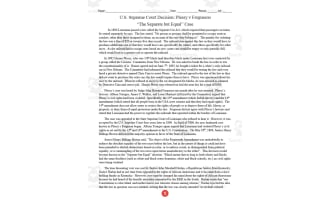 Plessy vs Ferguson Case | Comprehension Questions