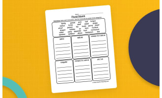 Plural Nouns Sort Worksheet