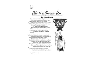Ode to a Grecian Urn – Poetry Analysis Pack