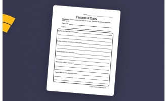 Poetry Response Worksheet – Analyze Any Poem
