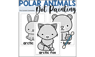 Polar Animals Dot Painting - A Fine Motor Art Activity