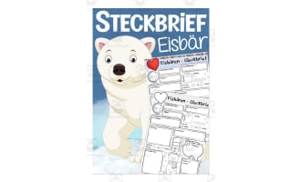 Polar Bear Characteristics Worksheet (German Version)