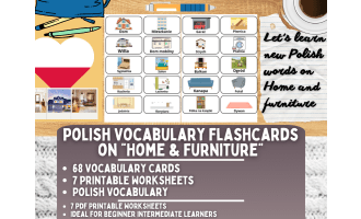 Polish Picture Vocabulary Flashcards - Home & Furniture