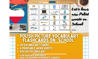 Polish Picture Vocabulary Flashcards - School
