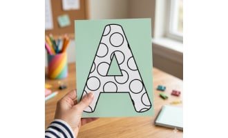 Polka Dot Coloring Alphabet & Numbers | Classroom Decor DIY