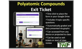 Polyatomic Compounds - Exit Ticket and Review Activity