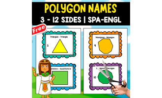 POLYGON NAMES FROM 3 TO 12 SIDES | ENGLISH-SPANISH RESOURCE