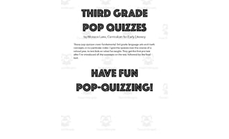Pop Quizzes for 3rd Grade