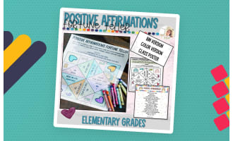 Positive Affirmations Fortune Craft, Mindfulness for Kids, SEL Craft