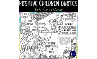 Positive Children Quotes for Coloring