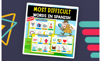 POSTERS OF MOST DIFFICULT WORDS IN SPANISH | 11 FREE POSTERS