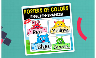 POSTERS OF THE COLORS | IN ENGLISH AND SPANISH
