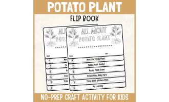 Potato Plant Flipbook Craft DIY Vegetable Science Study Writing Prompt