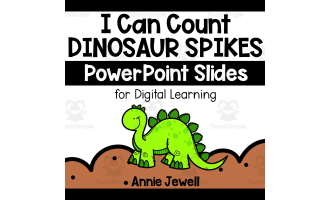 PowerPoint Slides – Digital Counting Task Cards – Dinosaur Spikes