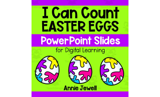 PowerPoint Slides – Digital Counting Task Cards – Easter Eggs