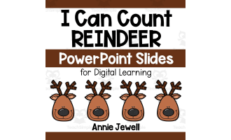 PowerPoint Slides – Digital Counting Task Cards – Reindeer - A Christmas Theme