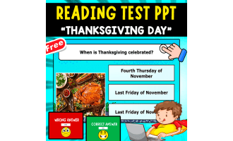 PPT COMPREHENSION QUIZ | THANKSGIVING DAY | 10 QUESTIONS