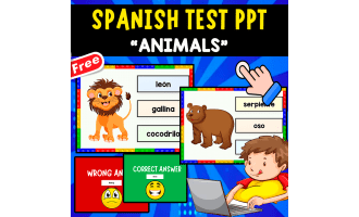 PPT QUIZ GAME | SPANISH ANIMALS | VOCABULARY