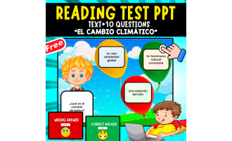 PPT QUIZ READING-COMPREHENSION | EL CAMBIO CLIMATICO