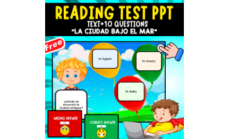 PPT QUIZ READING-COMPREHENSION | LA CIUDAD BAJO EL MAR