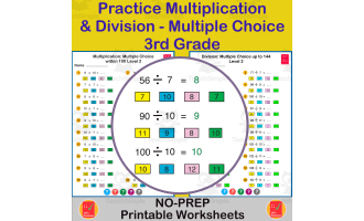 Practicing Multiplication and Division - 3rd Grade - Multiple Choice