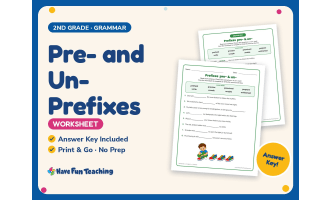 Pre- and Un- Prefixes Worksheet – 2nd Grade Grammar Practice