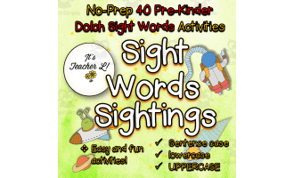 Pre-K Dolch Sight Words Worksheets