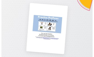 Prefix Practice Cards – im, in, pre, re, un, mis, dis